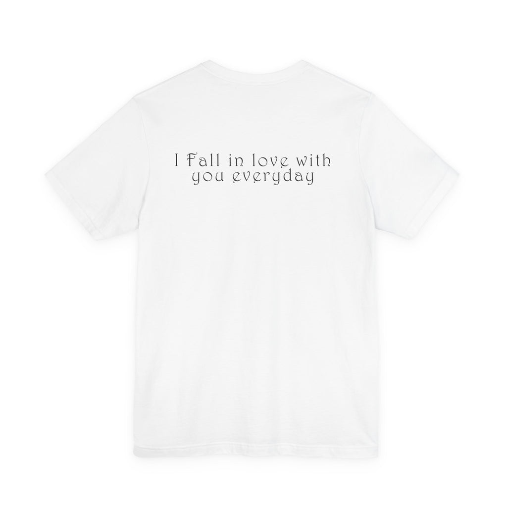 Anniversary Tee — "It's Our Anniversary" Rings Design (Back: "I fall in love with you everyday")