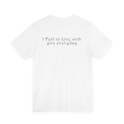 Anniversary Tee — "It's Our Anniversary" Rings Design (Back: "I fall in love with you everyday")